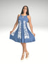 Sleeveless Panel Dress with Scoop Neck - D102